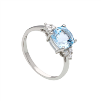 Anillo Babila Milano Mujer in Oro blanco Topazio 292368TB